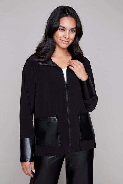 Zip Jacket With Vegan Leather - Dream Pants