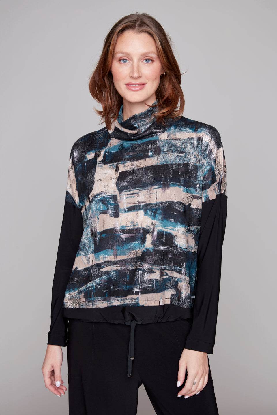 Tunnel Neck Top With Drawstring - Dream Pants