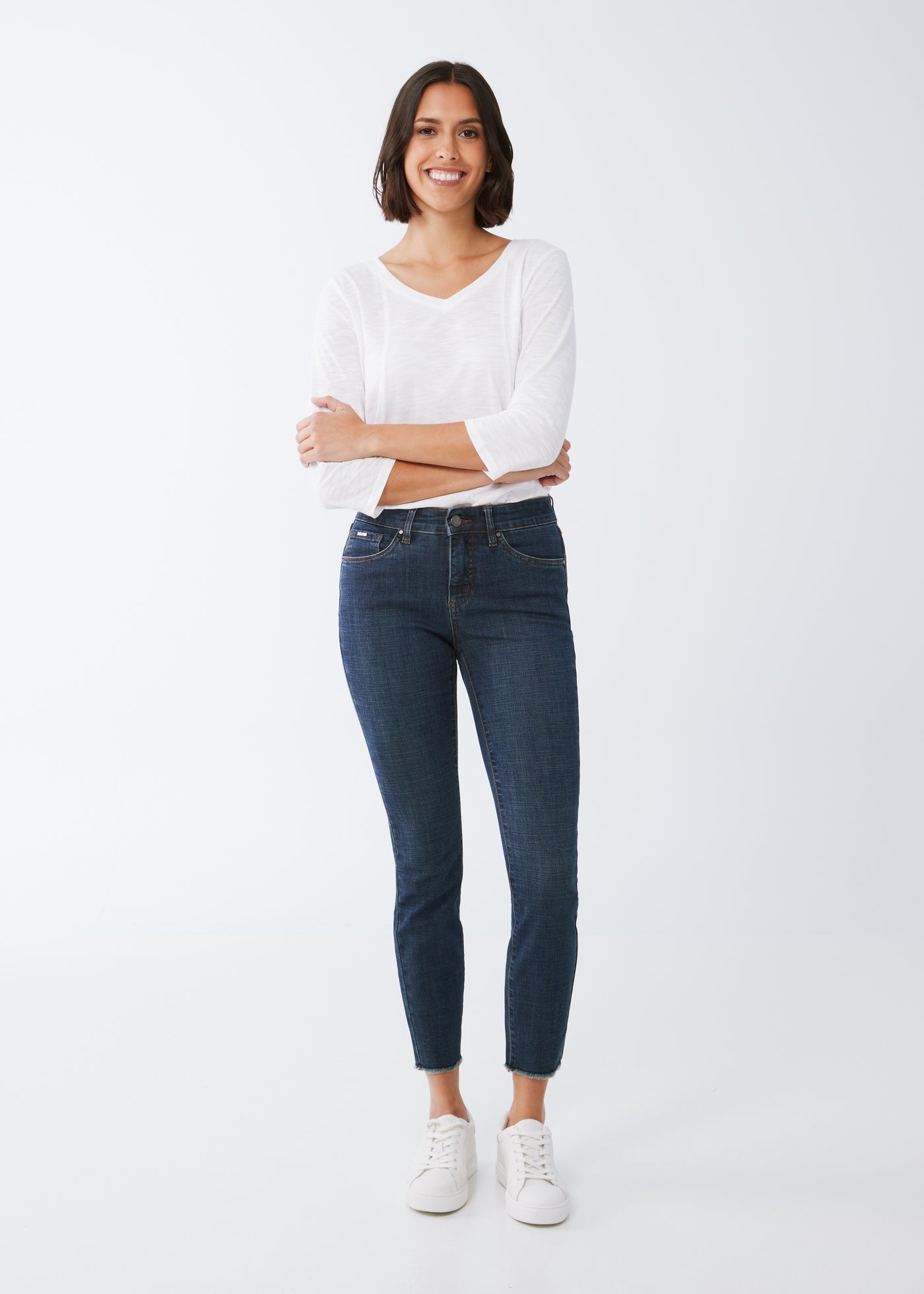 Christina Slim Ankle French Dressing Jeans