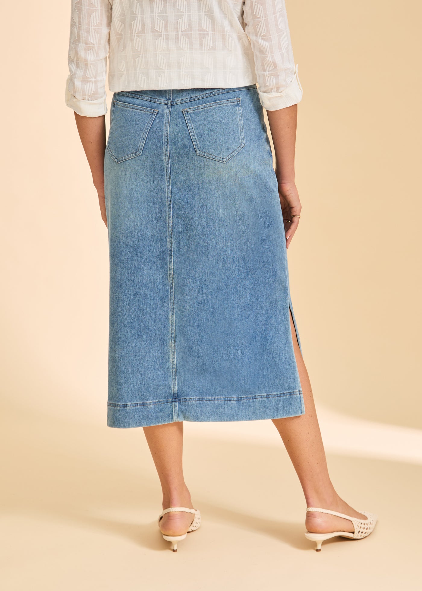 Pull-On Skirt With Slits French Dressing Jeans