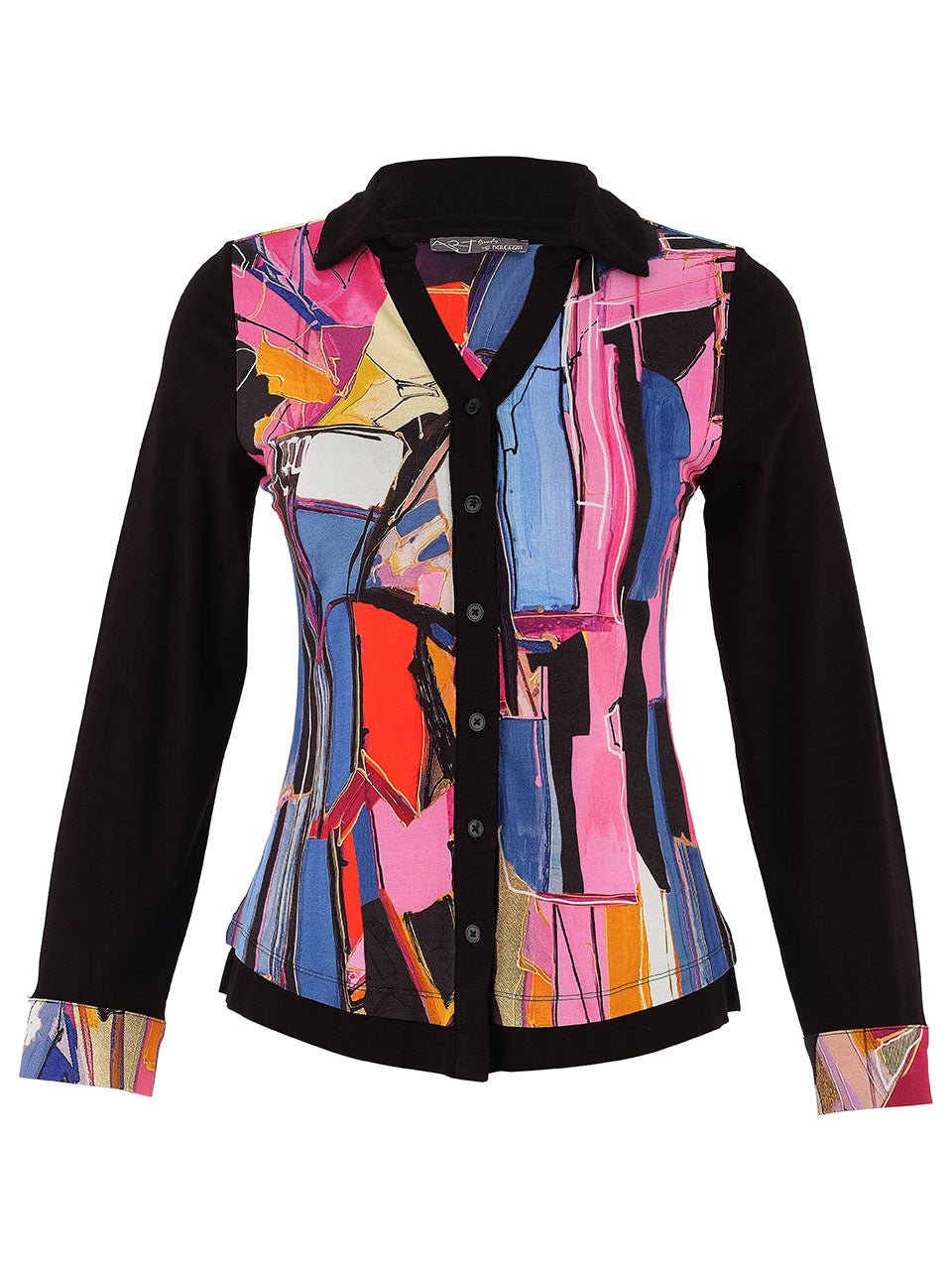 Abstract Face Print Blouse Dolcezza