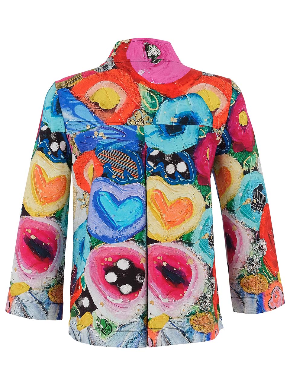 Vibrant Heart Print Jacket Dolcezza