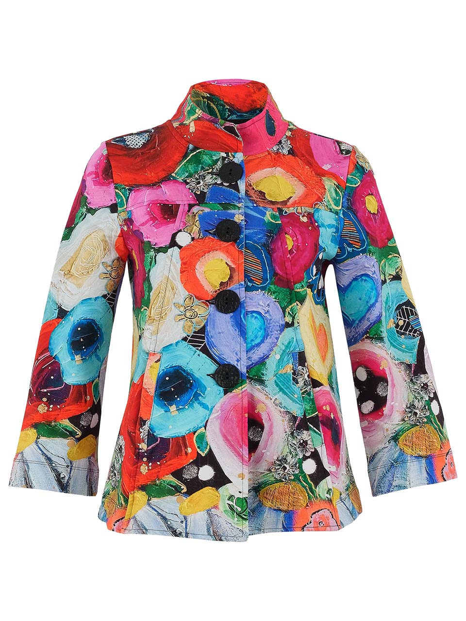Vibrant Heart Print Jacket Dolcezza