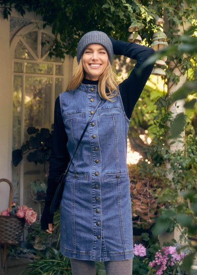 Long Denim Vest Dress - Dream Pants