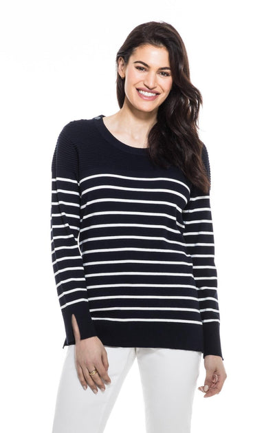Striped Long Sleeve Top Orly Apparel