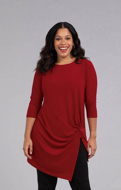 Sympli Side Twist Tunic, 3/4 Sleeves 