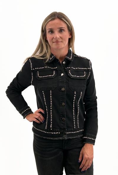 Stud Embellishment Jacket Orly Apparel