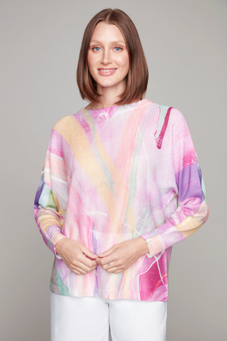 Abstract Art Print Long Sleeve Top Claire Desjardins
