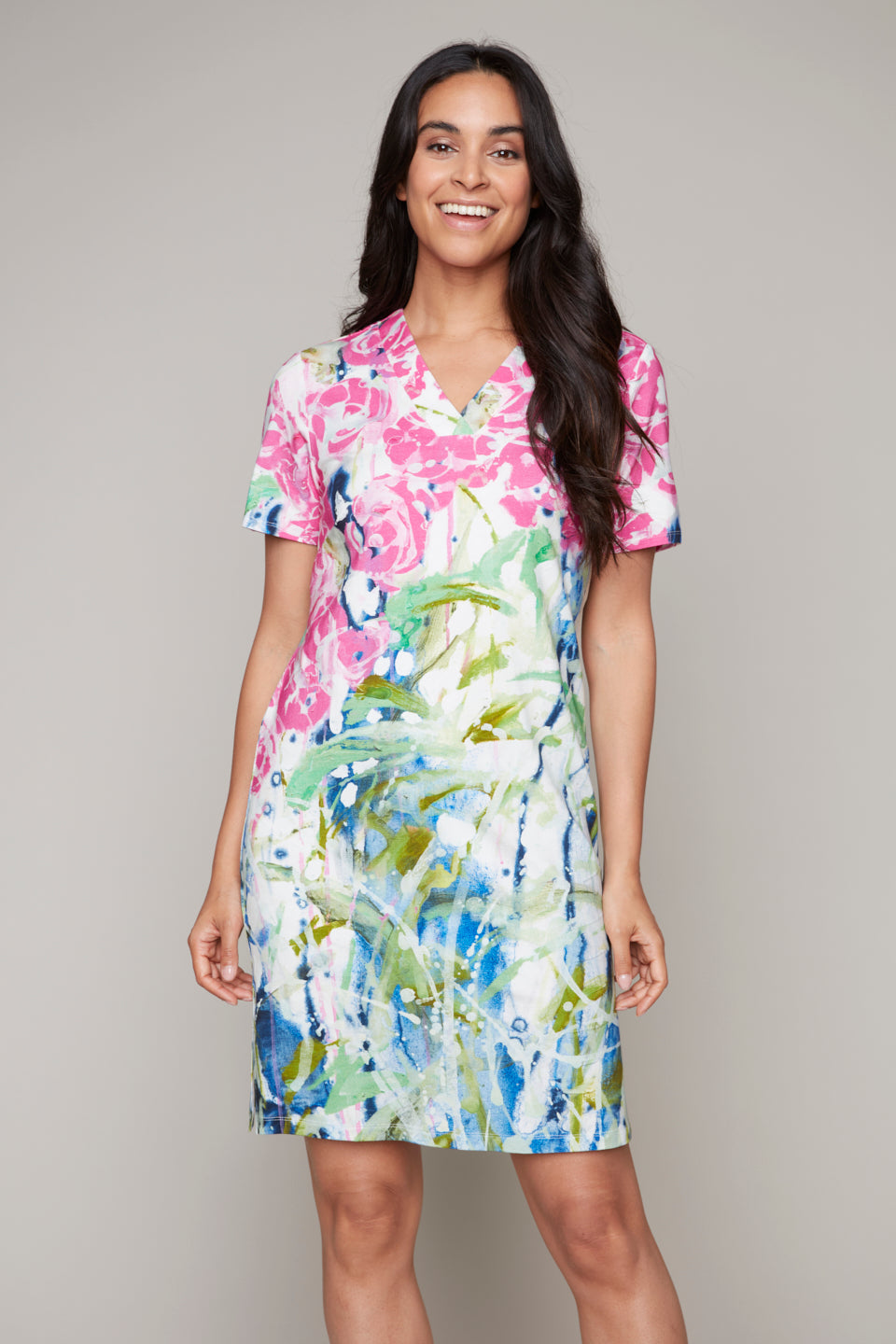Knee Length V-Neck Dress Claire Desjardins