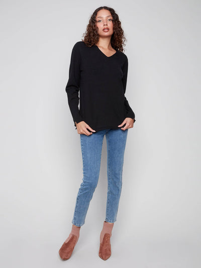 Basic V-Neck Sweater - Dream Pants