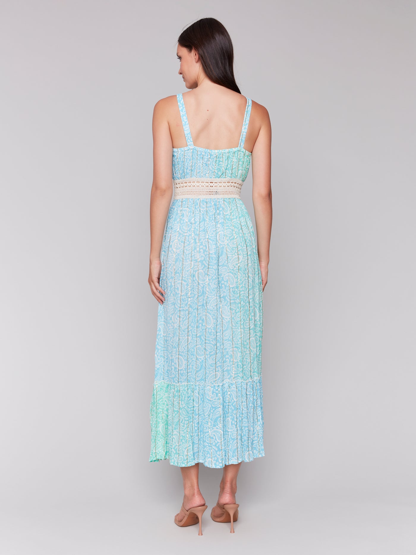 Foil Ombre Tiered Maxi Dress Charlie B