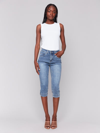 Knee High Capri Denim Pant Charlie B