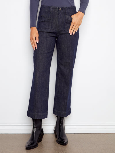 Cropped Wide Leg Stretch Jeans Charlie B