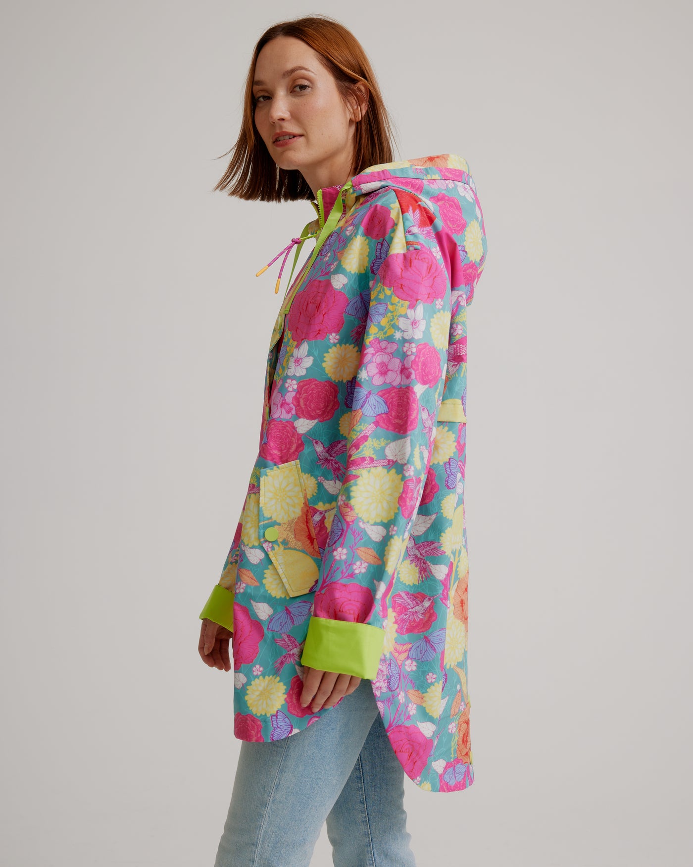 Nikki Jones Packable Raincoat W Hi/Lo Hem 