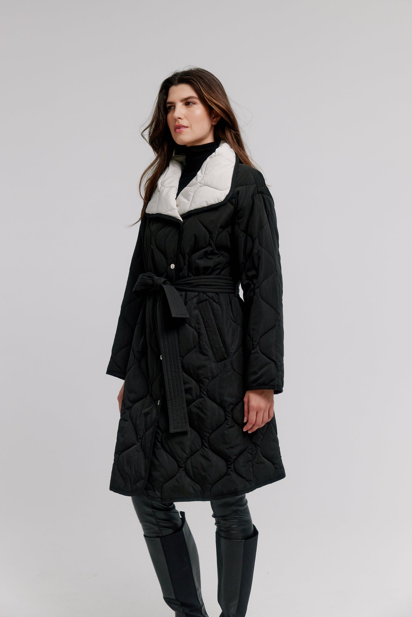 Onion Quilted Trench Nikki Jones