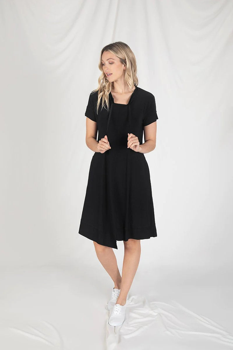 Sympli Motion Trim Dress, Short Sleeves 