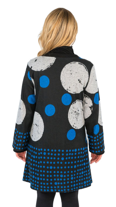 Trisha Tyler Long Polka Dot Print Cardigan 