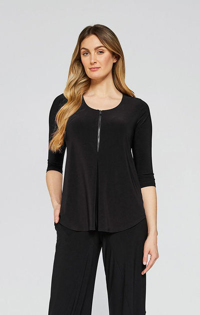 Sympli Zest Henley Top, 3/4 Sleeves 