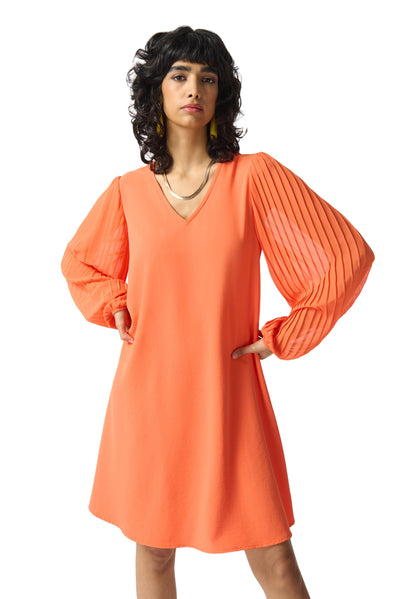 Woven And Chiffon A-Line Dress Joseph Ribkoff