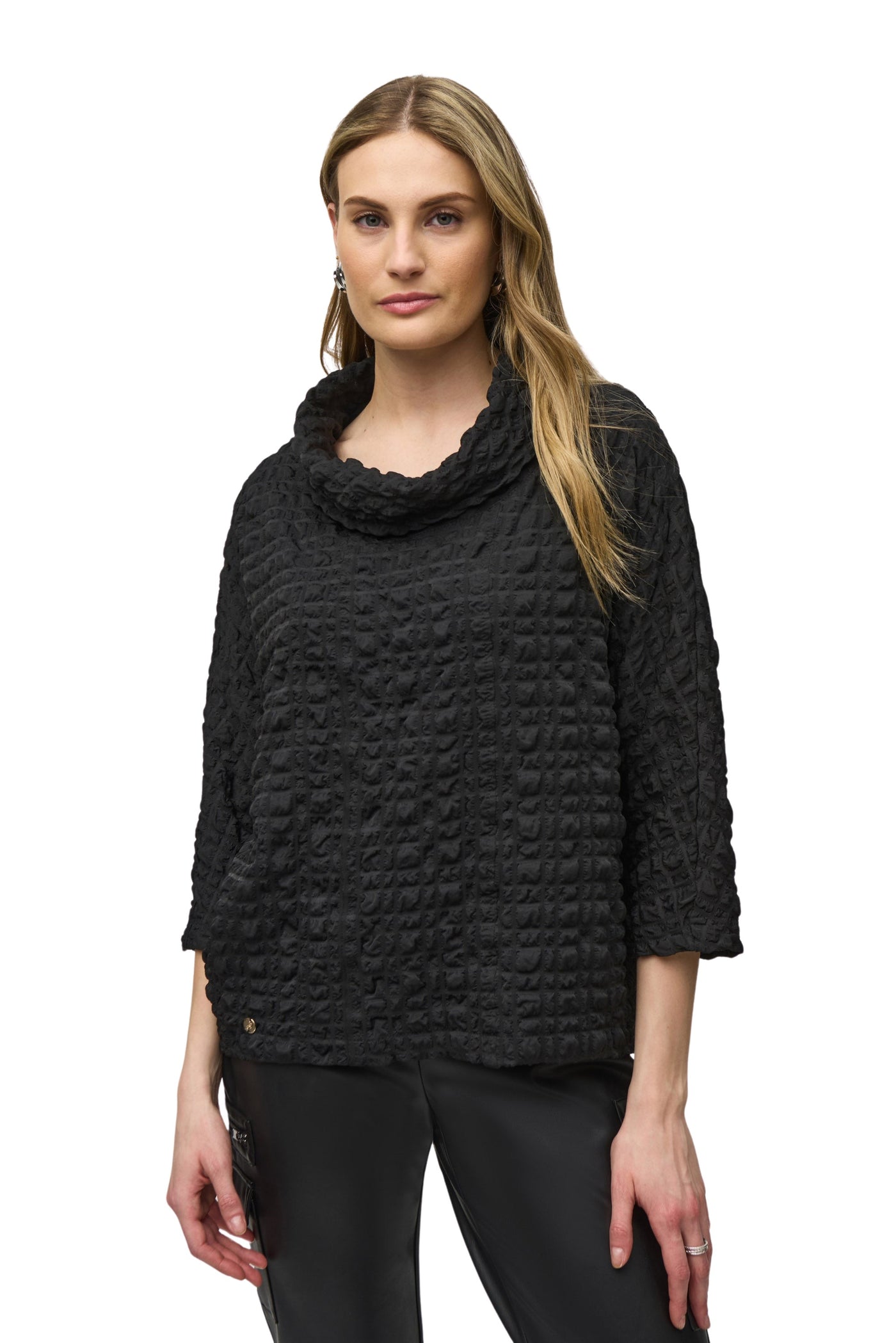 Woven Jacquard Boxy Top Joseph Ribkoff