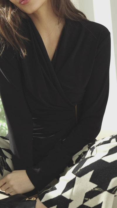 Asymmetric Top with Gold Accent