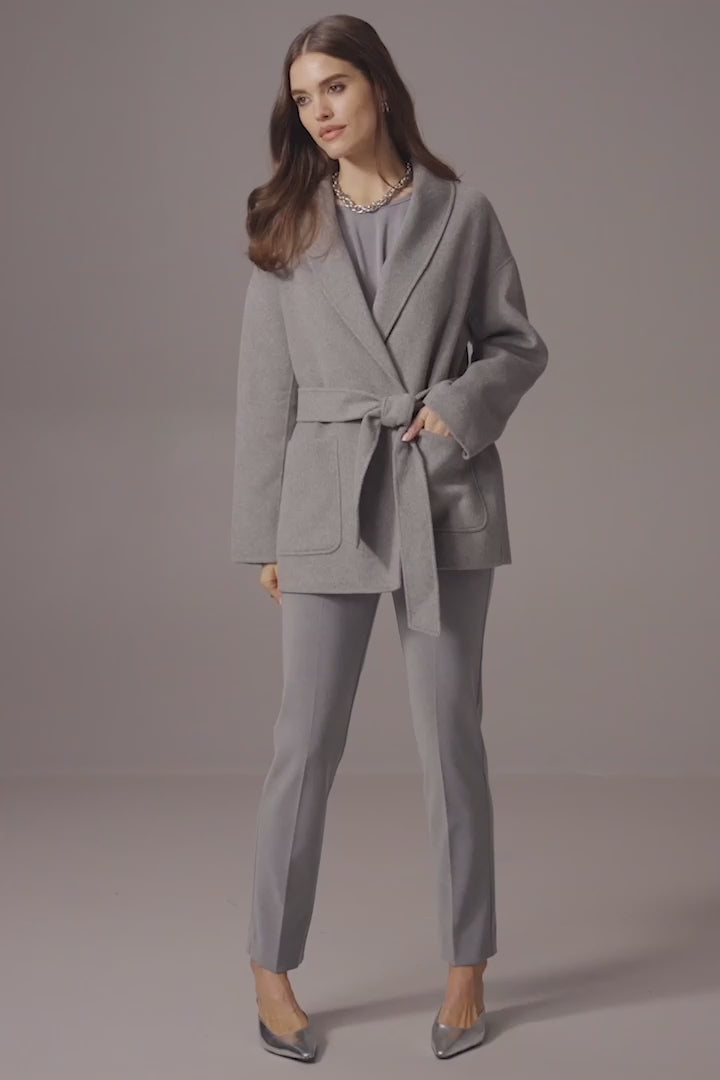 Melange Silky Knit Straight Leg Pull-On Pants