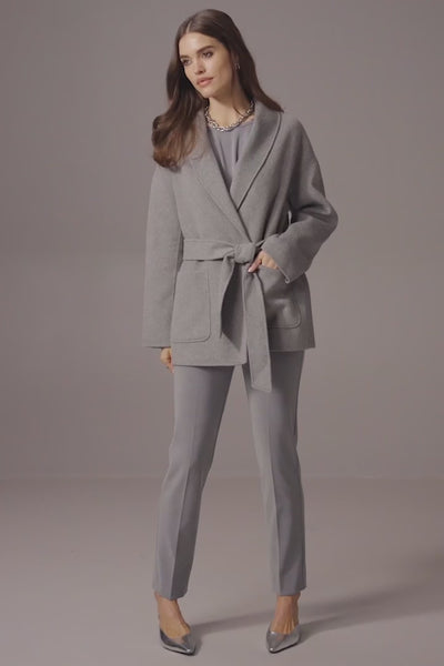 Melange Silky Knit Straight Leg Pull-On Pants