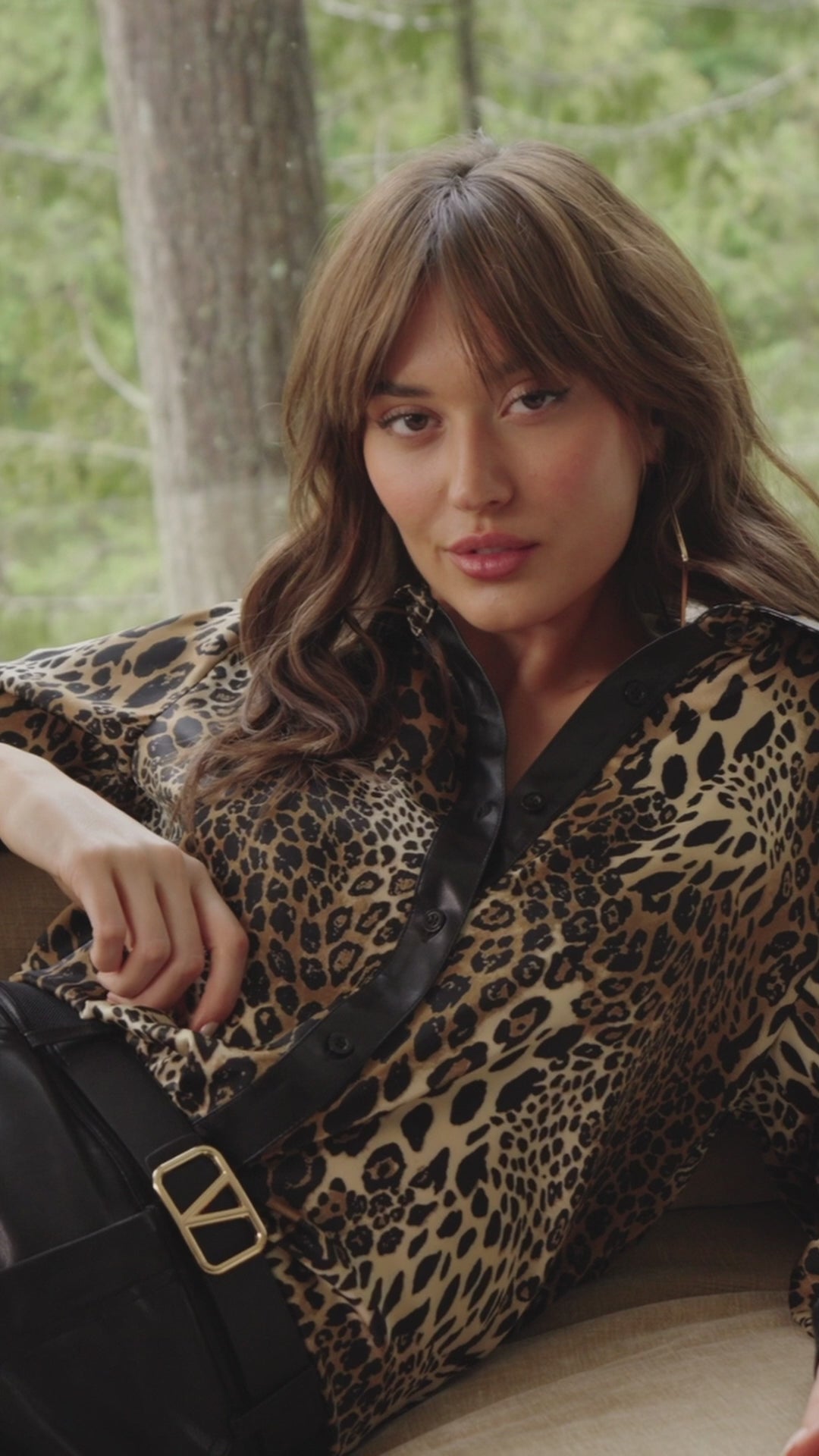 Blouse à imprimé animalier