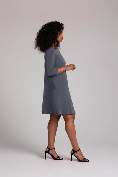 Nu Trapeze Dress, 3/4 Sleeve - Dream Pants