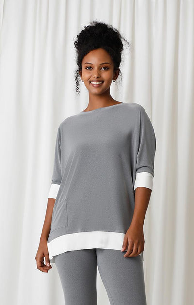 Sympli Motion Pocket Boxy Tunic, Elbow Sleeves 