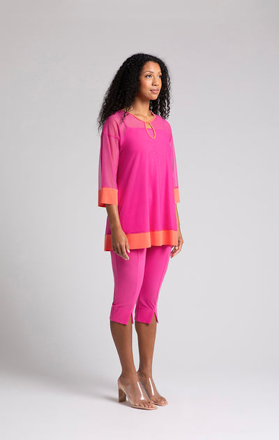 Sympli Mesh Keyhole Tunic 