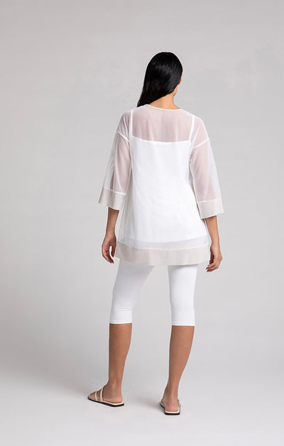 Sympli Mesh Keyhole Tunic 