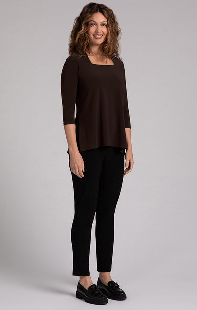 Square Neck Top, 3/4 Sleeve Sympli