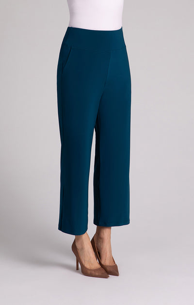 Straight Leg Ankle Pant with Yoke Waistband Sympli