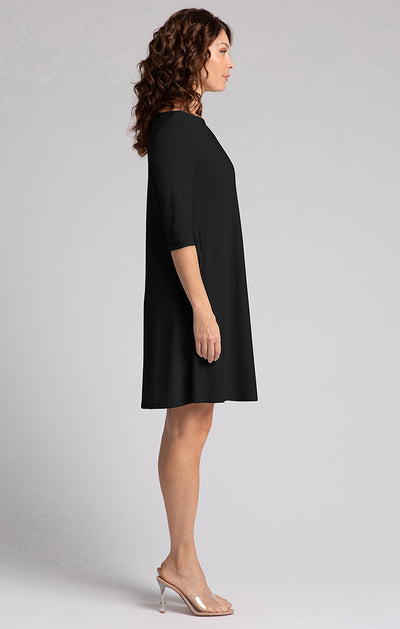 Nu Trapeze Dress, 3/4 Sleeve Sympli