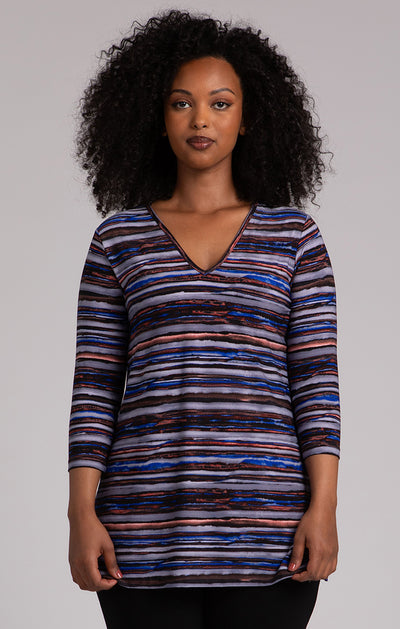 Nu Ideal V-Neck Tunic Print Sympli