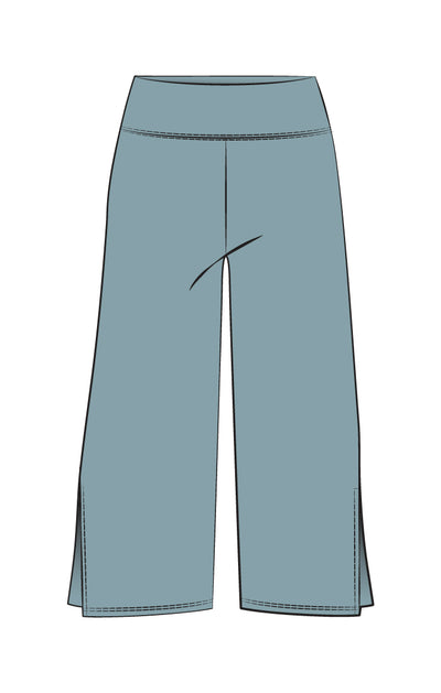 Side Slit Wide Capri Sympli