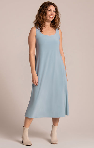 Square Neck Fit and Flare Dress Sympli