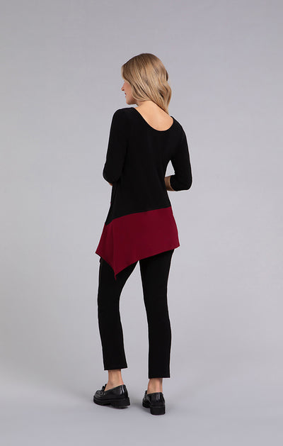 Sympli Color Block Reversible Angle Top, 3/4 Sleeve 