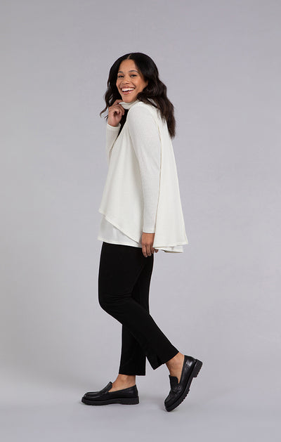 Sympli Split Back Waffle Sweater 