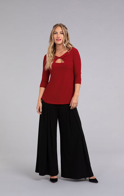 Sympli Twist Top, 3/4 Sleeves 