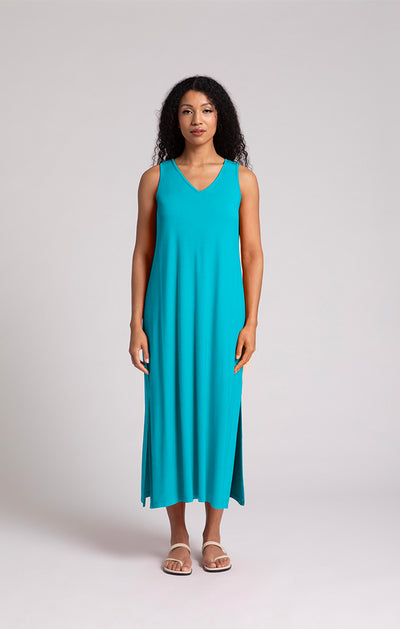 Bamboo Reversible Slit Tank Dress Sympli