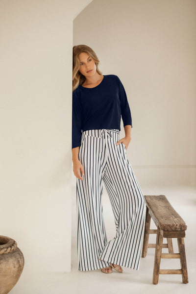 Stripe Wide Leg Trouser - Dream Pants