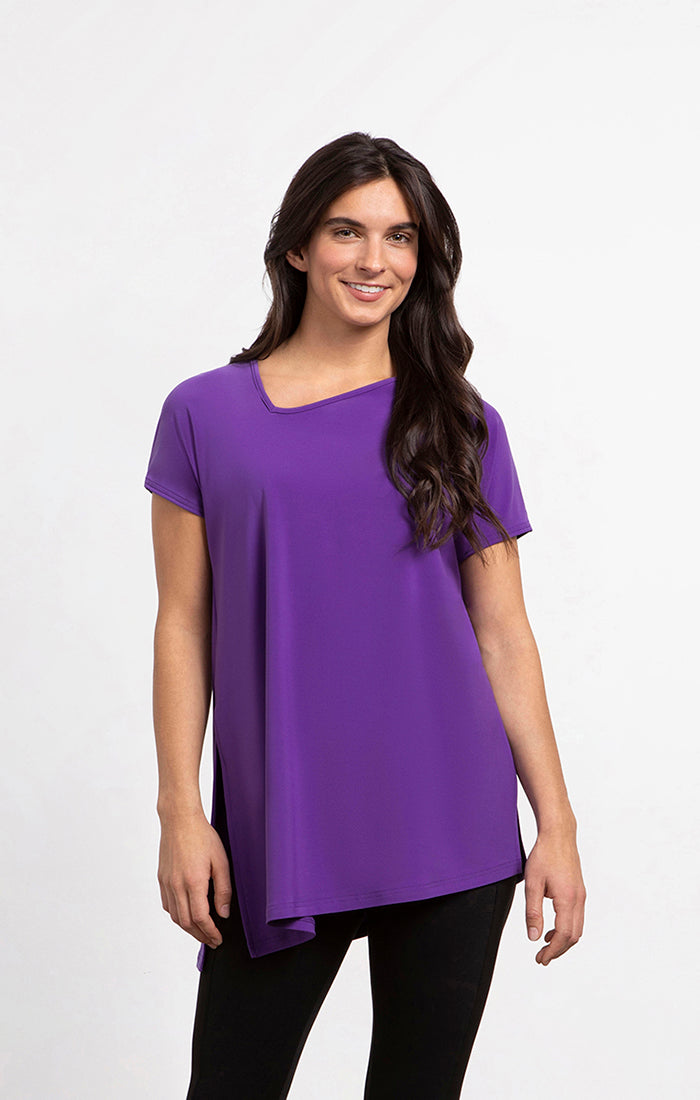 Sympli Dolman Angle Tunic, Cap Sleeves 