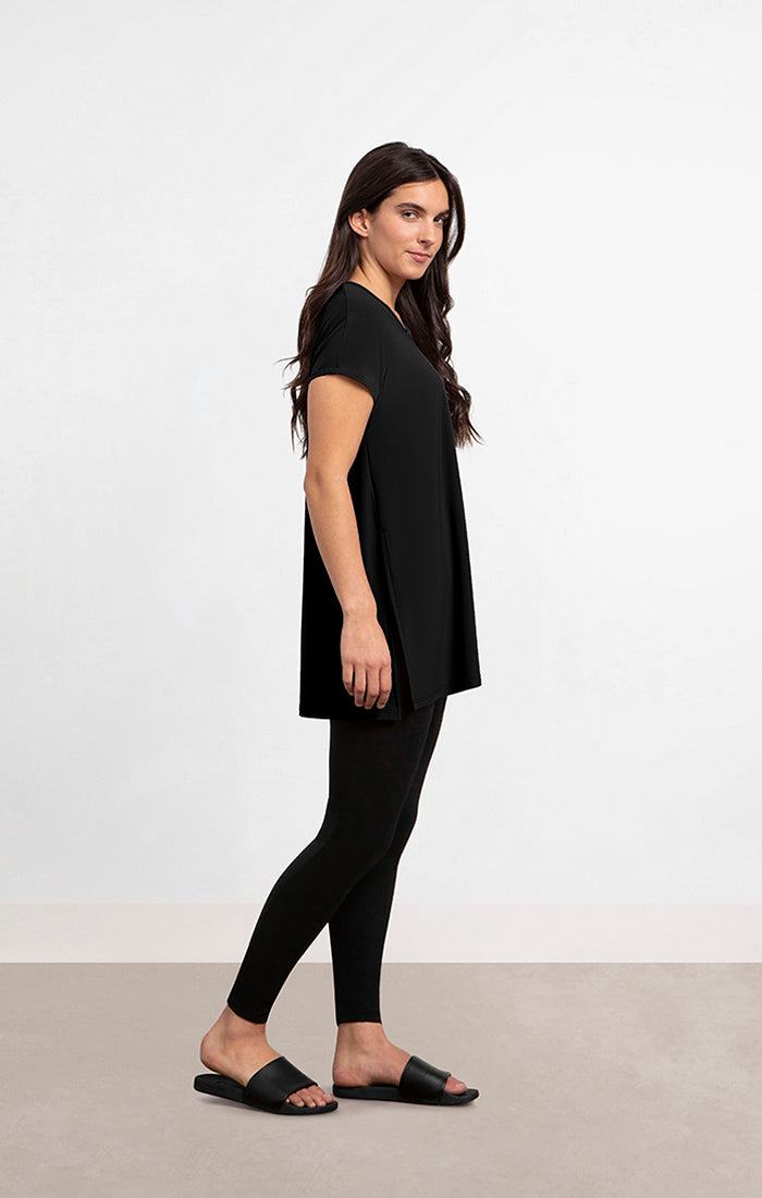 Sympli Dolman Angle Tunic, Cap Sleeves 